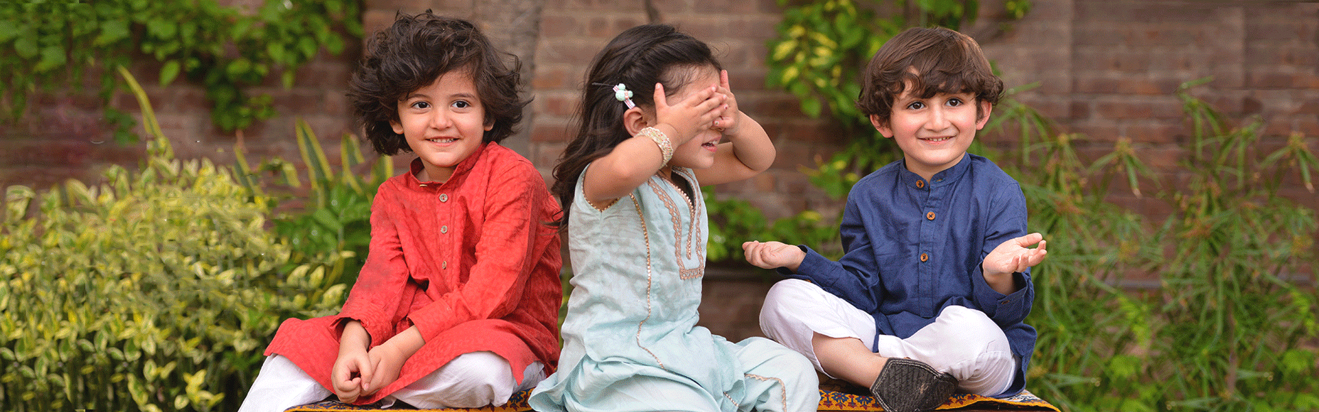 Blooming  Red  - Boys Ethenic Wear