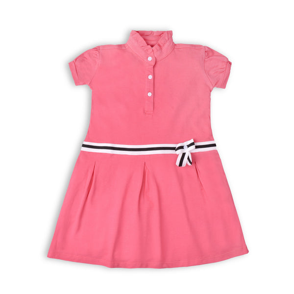 Girls Pink Polo Dress