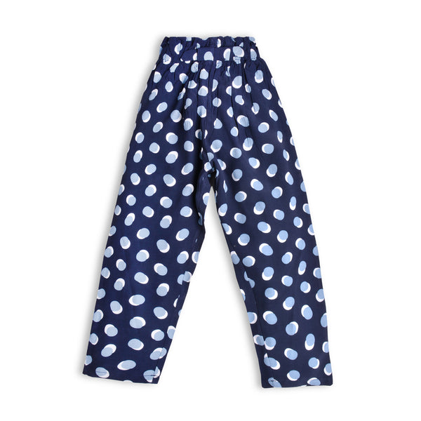 Girls Dotted Crepe Trouser