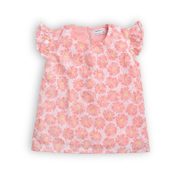 Girls Floral Lace Top