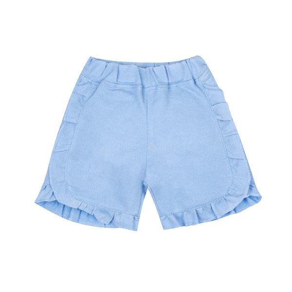 Blue Frill Girls Shorts