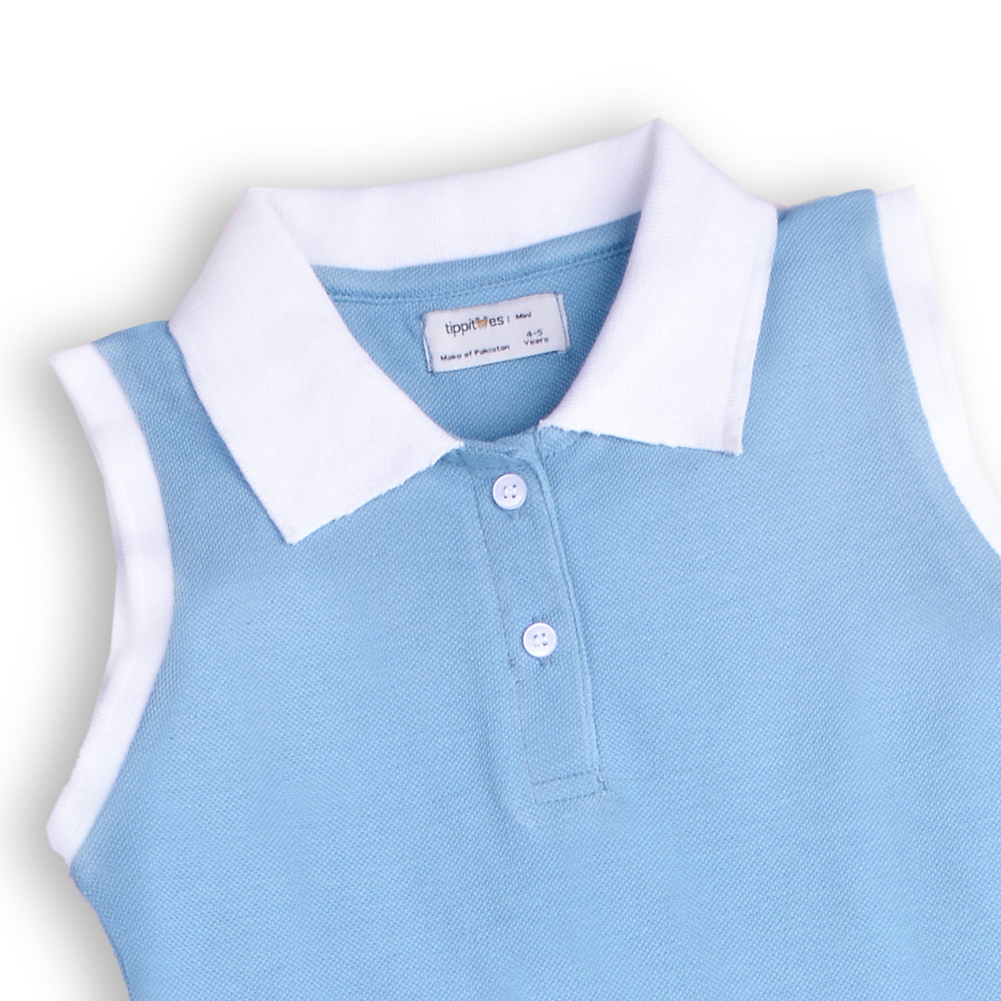 Girls Blue Polo Dress Tippitoes