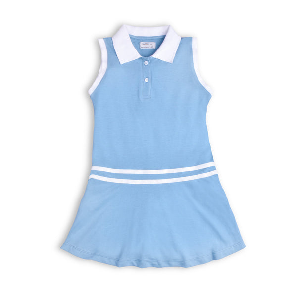 Girls Blue Polo Dress
