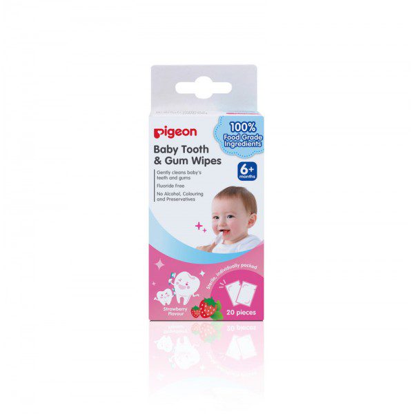 PIGEON BABY TOOTH & GUM WIPES STRAWBERRY