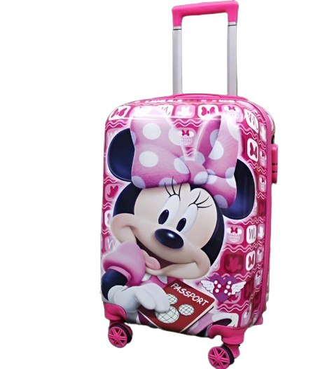 Minnie Mouse 4 Wheels Children Kids Luggage Travel Bag / Suitcase 16 Inches
