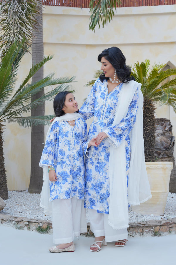 Zahra kids & Mother Dress
