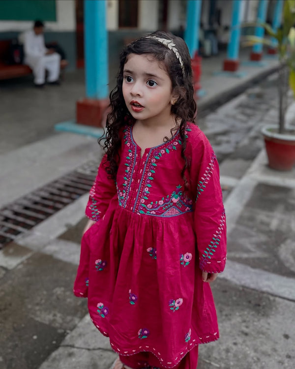 Girls Hand Embroidered Suit