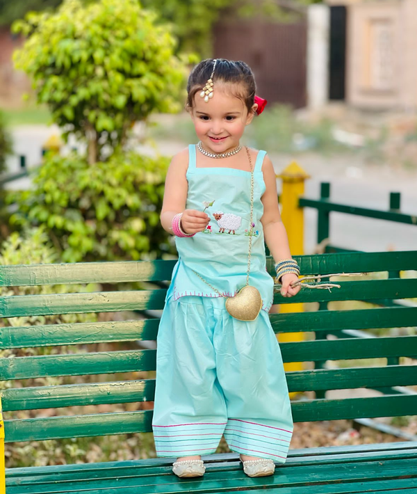 Girls Sheep Emb Suit
