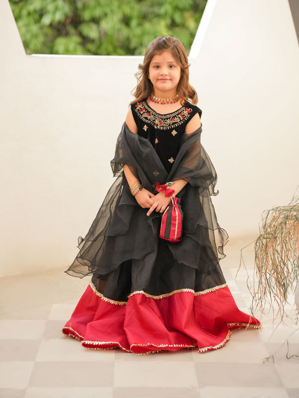 Velvet Hand Made Lehnga Choli