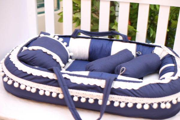 Navy Stripes - Baby Nest