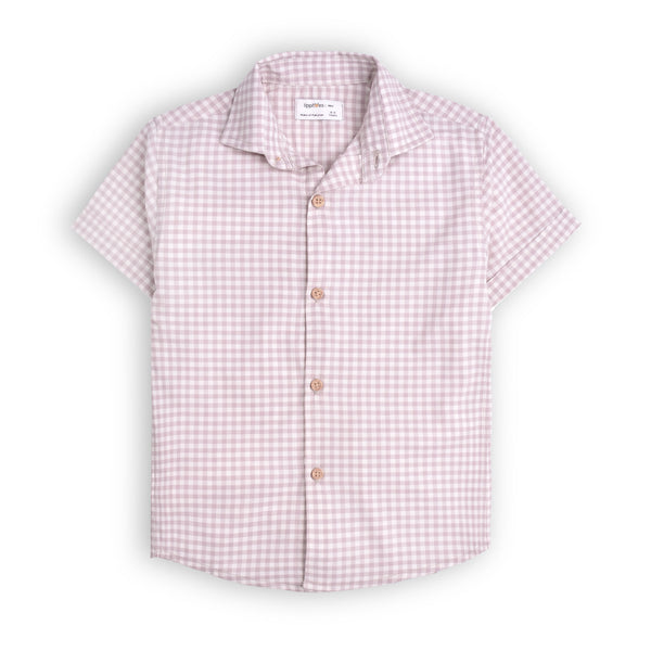 Boys Check Half Sleeves Shirt