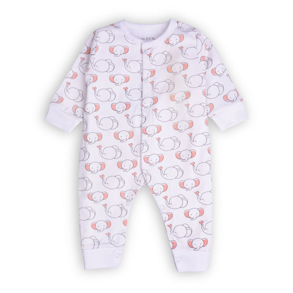 Girls Elephant Print Sleepsuit
