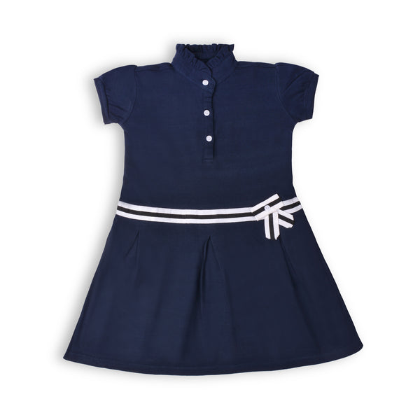 Girls Navy Polo Dress