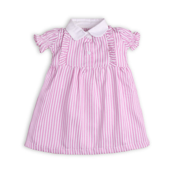 Girls Striped Frill Dress