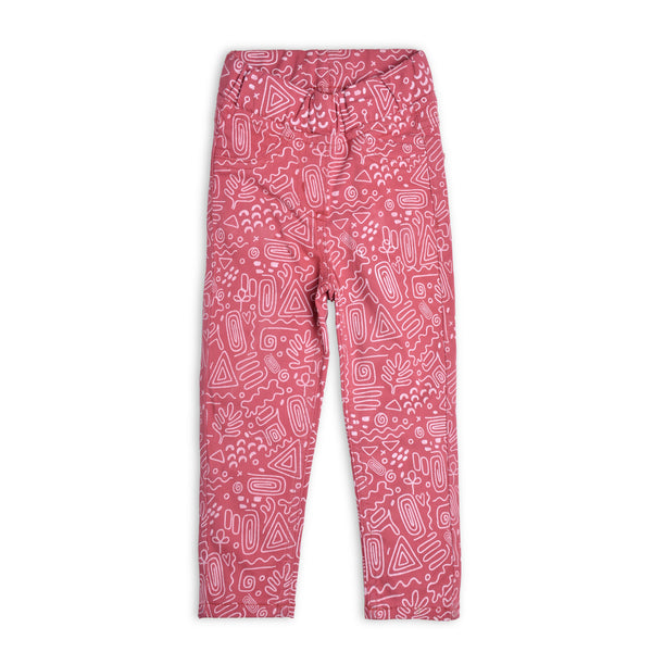Girls Abstract Printed Jegging