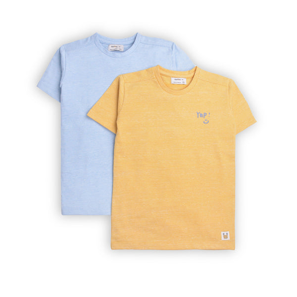 Boys Pack of 2 Tee  Yellow / Blue