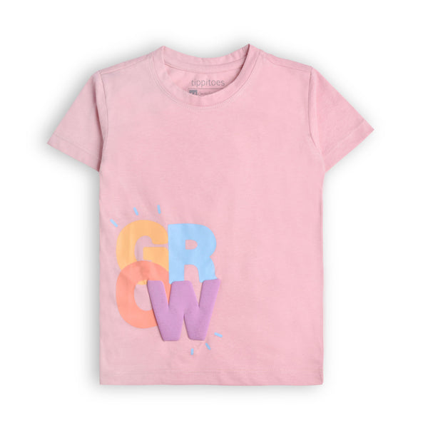 Boys Pink Grow print shirt