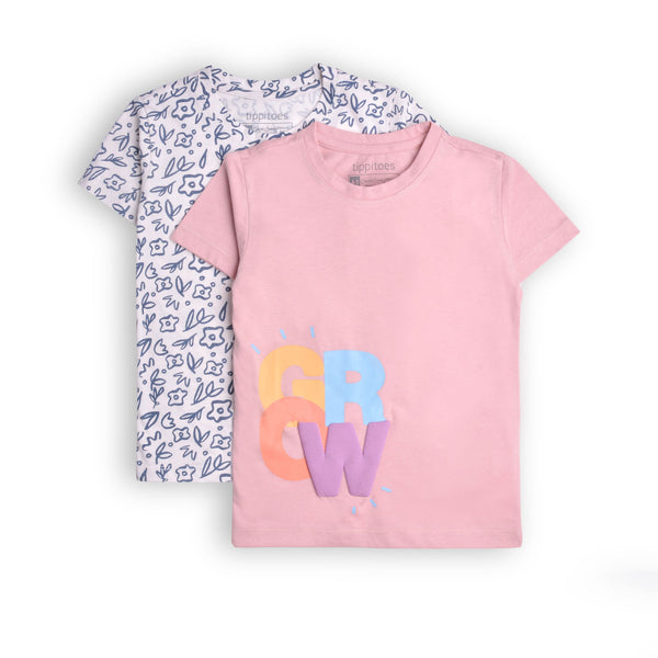 Boys Pack off 2 pc Pink/white print