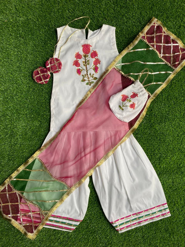 Intricate Floral Dress for Little Girls