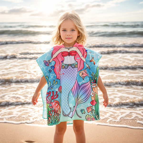 Mermaid Hooded Ponncho Towel