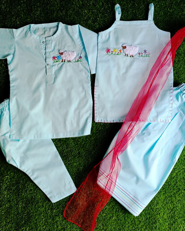 Sheep Emb Boys suit