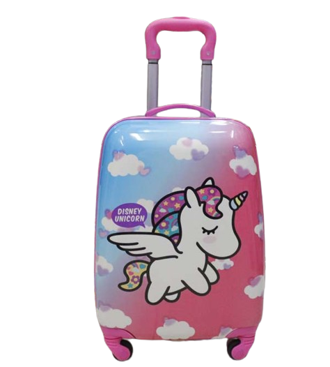 Unicorn 4 Wheels Children Kids Luggage Travel Bag / Suitcase 16 Inches