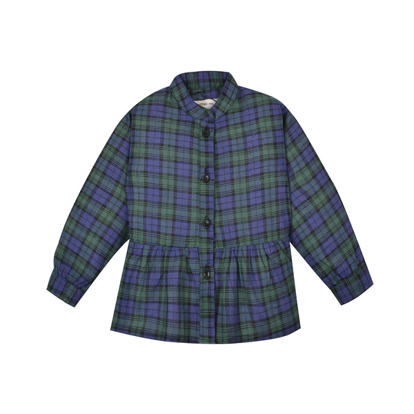 Girls Green Check Top