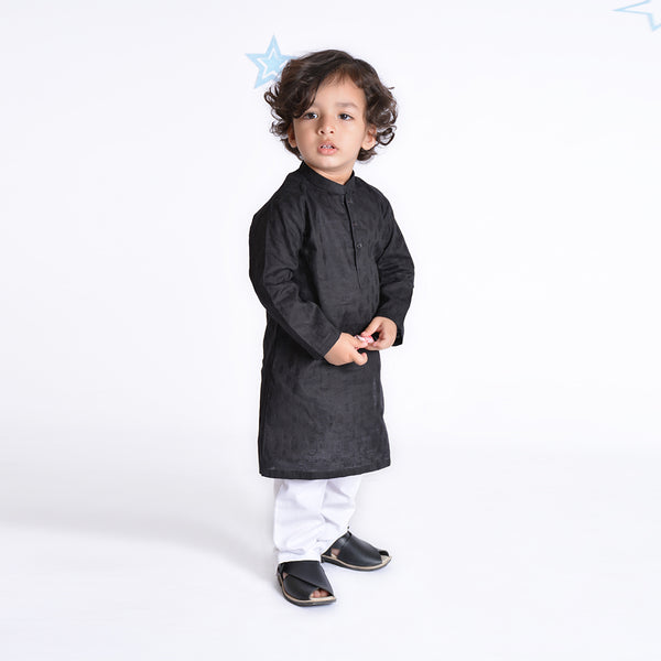 Boy Black Kurta