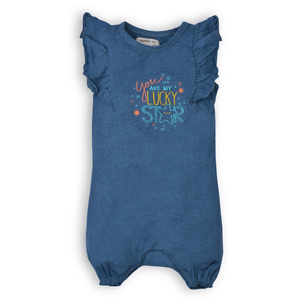 Girls Lucky Star Emb Romper