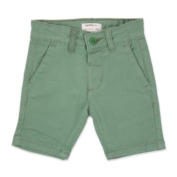 Boys Green Chino Shorts