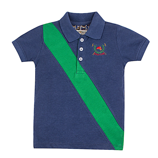 Blue # 4 Club Polo Shirt