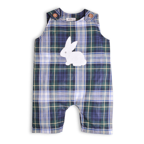 BOYS APPLIQUE CHEK ROMPER