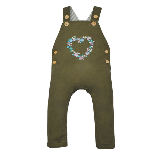 Olive Girls Dungaree