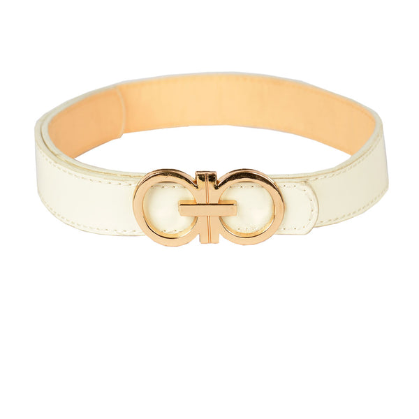 Girls Belt White