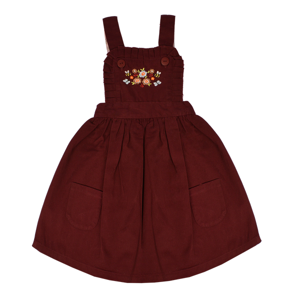 Embroidered Burgundy Skirt